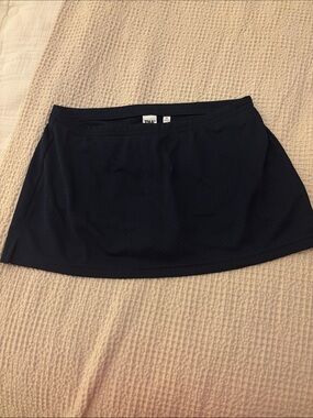 Aritzia TNA navy blue mini with shorts built in